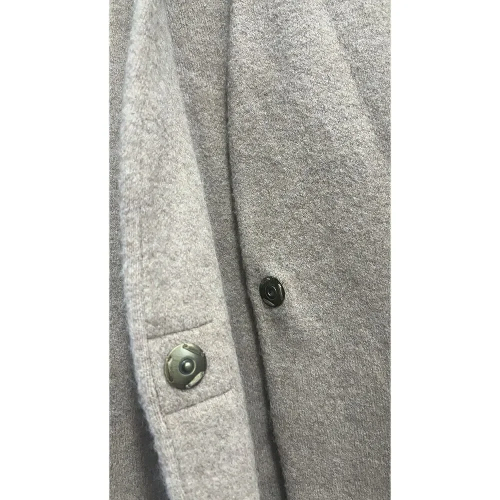 Vince Collarless Cardigan Coat Italian Wool Alpaca Bouclé Knit Camel XL NWT